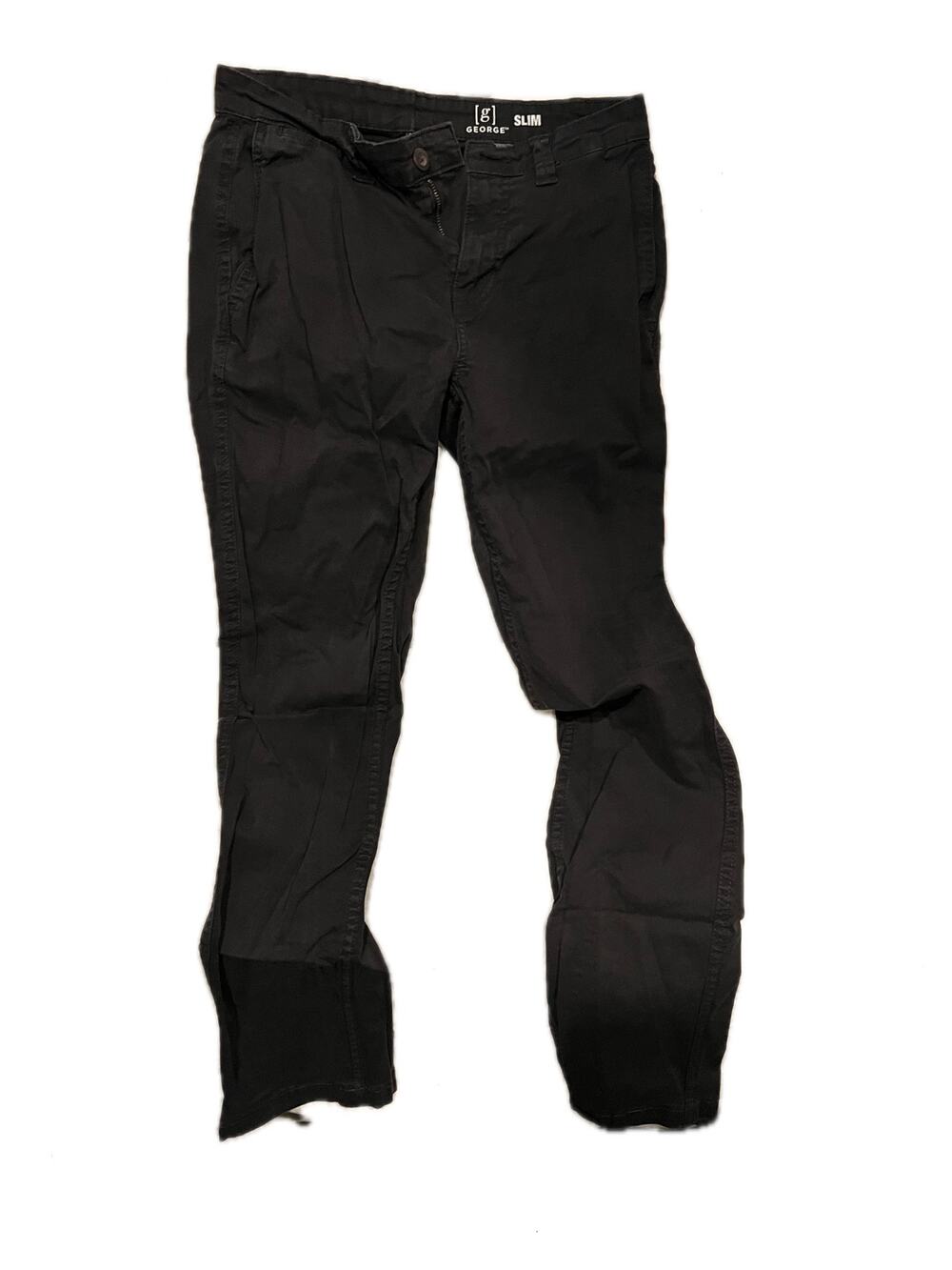 George Regular Slim Black Jeans Mens 28x30